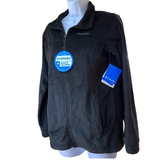 Sz LY Black Columbia Zip Up Jacket NWT - Picture 2 of 3